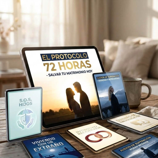 El Protocolo 72 Horas: Salvar tu Matrimonio hoy + 4 BONOS exclusivos + Audios de meditación y superación.